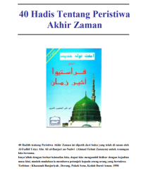 Image of 40 Hadist tentang peristiwa akhir zaman