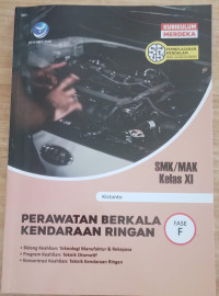 Image of PERAWATAN BERKALA KENDARAAN RINGAN SMK/MAK FASE F KELAS XI